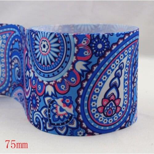 165737F1,(3")75mm 5yard/lot Totem Ribbons Thermal transfer Printed grosgrain Wedding Accessories DIY handmade material Gift