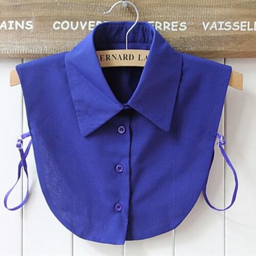 YSMILE Y Women Fashion Solid Side Collar Detachable Collar Comfortable Remove Chiffon Shirt Tops Decorate Fake Collar For Female
