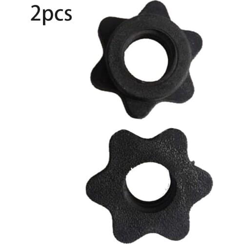 Dumbbell Bar Plug Barbell Handbell Bar Clip Lock Screw Nut Plastic Hexagonal Double Groove Female Fitness Strength Training