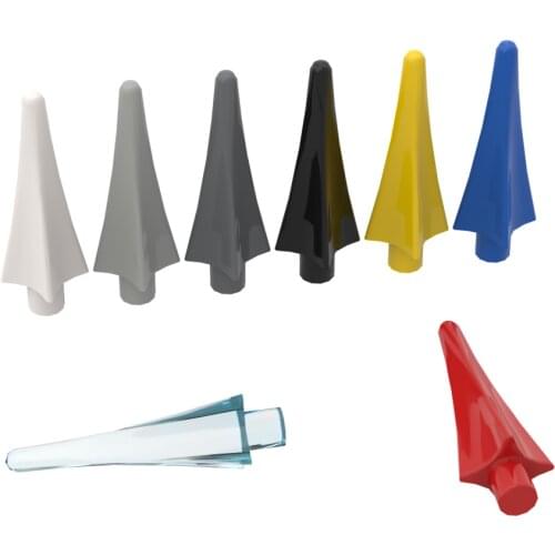 10PCS Building Blocks 24482 Four-Edged Spikes High-Tech Bricks Assembles Particles DIY Assembly Parts Toy For Children Gift