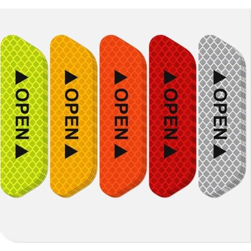 4Pcs Car Reflective Tape Door Sticker Decals for Peugeot 308 508 2008 3008 4008 6008 301 206 307 406 407 207 208 408