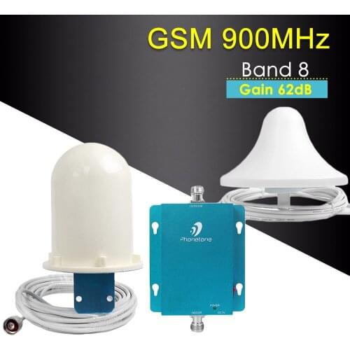 900MHz GSM Repeater Cellular Signal Amplifier GSM Signal Booster 62dB Mobile Cummunication Amplifier Cellular Signal Booster Kit
