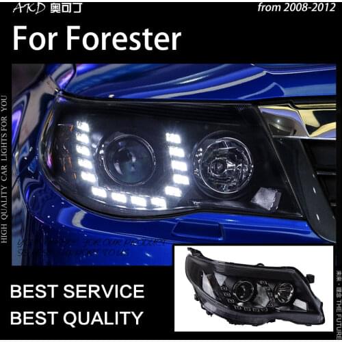 AKD Car Styling Head Lamp for Subaru Forester Headlight 2008-2012 LED Headlight DRL Hid Bi Xenon Projector Lens Auto Accessories