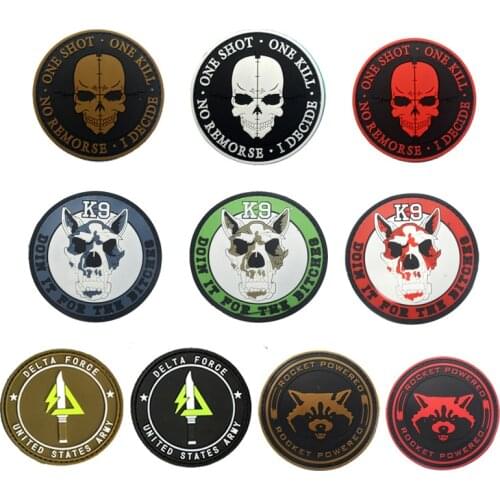 American Army One Generation 3D Glue K9 Service Dog And Rubber Ferocious 3D Label PVC Sticker