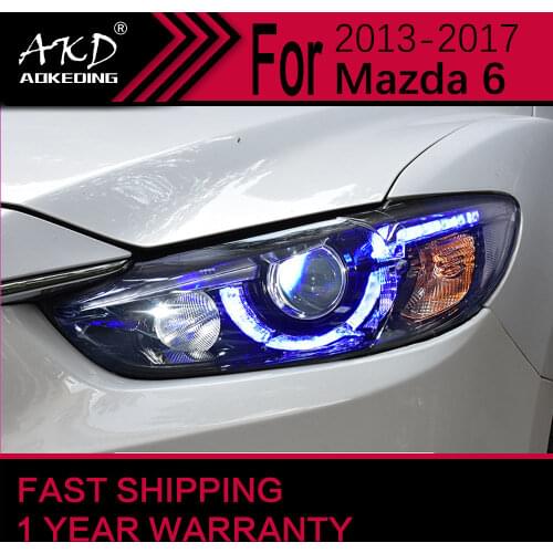 AKD Car Styling Head Lamp for Mazda 6 Headlight 2017 New Design Mazda 6 Atenza LED DRL H7 D2H Hid Option Angel Eye Bi Xenon Beam