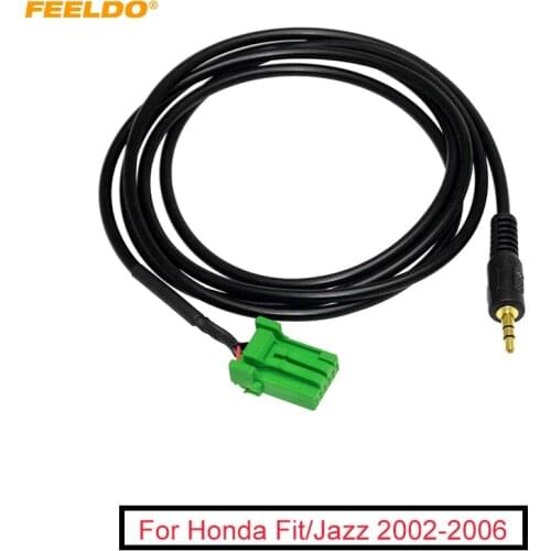 FEELDO Car 3.5mm Male Jack AUX-IN Socket Audio Cable For Honda Fit/Jazz Extension CD Radio AUX Wire Adapter