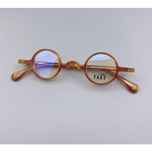 Belight Optical JAMES TART Italy Acetate Mini Round Handmade Craft Women Men Prescription Vintage Eyeglasses Spectacle Frame 362
