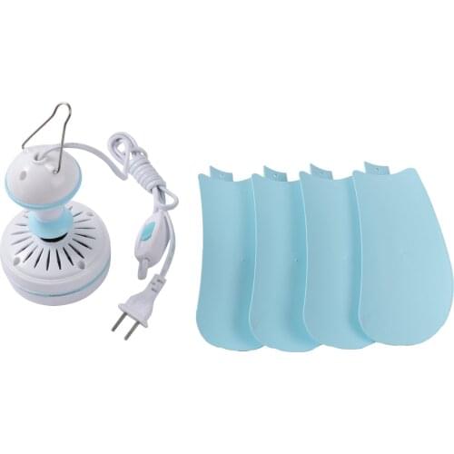 220V Silent 6-blade Powered Ceiling Fan Hanging Fan for Camping Bed Dormito Bed Camping Outdoor Hanging Camper Tents