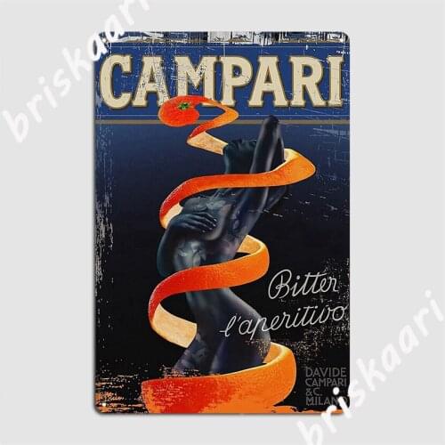 Campari Bitter Metal Signs Club Cave pub Classic Wall Plaque Tin sign Posters