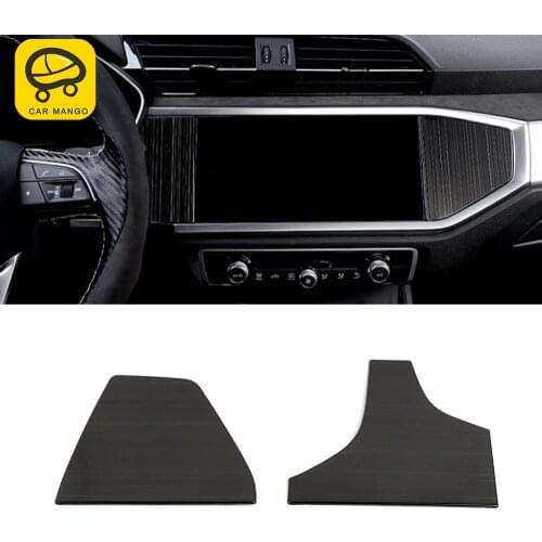 CarManGo Car Accessories Stainless Navigation Screen Panel Cover Trim Sticker Frame Interior Decoration for Audi Q3 F3 2018-2021