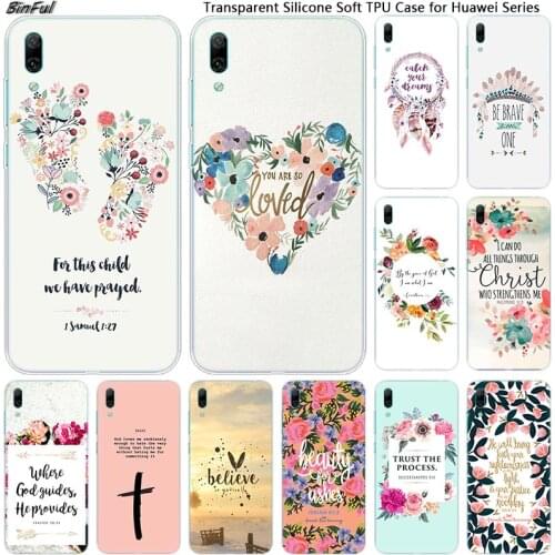 Hot Bible verse Philippians Jesus Christ Christian Case for Huawei Mate 10 20 Lite Pro Enjoy 9S Y9 Y7 Y6 Y5 2019 2018 Pro 2017