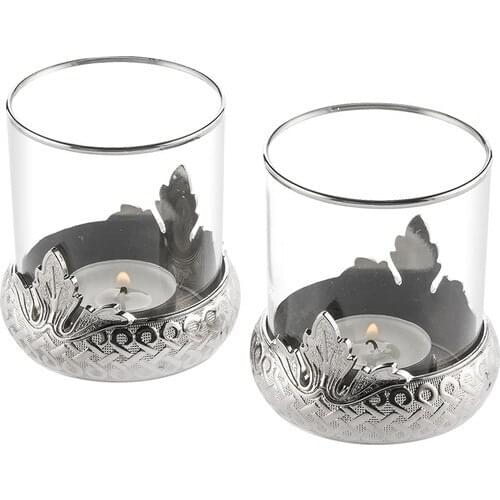 Doreline Decorative Silver Candlesticks