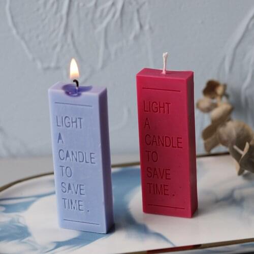 Rectangle letter candle mold popular style simple cool color style scented candle mold