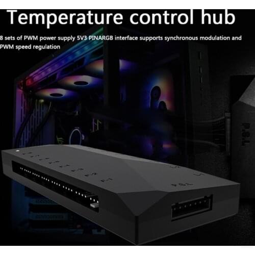 SATA Powered Splitter Hub Fan Controller 5V 3 Pin ARGB PWM PC for COOLING HA-02 High Quality