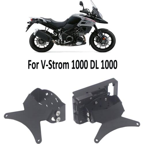 For SUZUKI V-Strom Vstrom DL 650 DL 1000 DL650 DL1000 2004-2013 2012 GPS Navigation Mobile Phone Handlebar Bracket Adapter Black