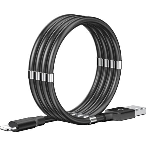 Magnetic Charging Cable,(3FT) Super Organized Charging Magnetic Absorption Nano Data Cable for Phone 11/XS/XS Max/XR/X/8/8 Plus