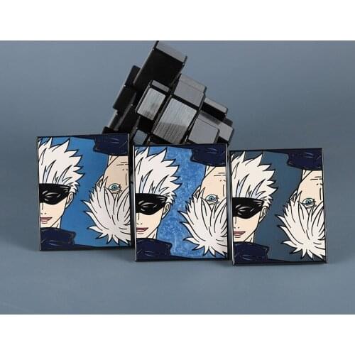 Anime Jujutsu Kaisen Gojo Satoru Theme Metal Badge Button Brooch Pins Collection Fashion Medal Toy Souvenir Props Cosplay