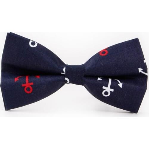 Fashion Accessories Men Casual Gravata Bow ties Vestidos Wedding Bowties Butterfly Anchor Bowtie Gravata Blue Navy Cravat