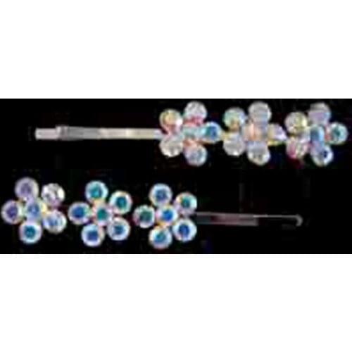 Fashion sale clear AB crystals hair clip bobby pins fashion headwear ornament jewelry accessories 6pairs lot