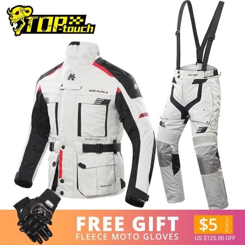 KERAKOLL Motorcycle Jacket Men Chaqueta Moto Waterproof Moto Racing Jacket Set Protective Gear Motocross Off-Road Racing Jacket