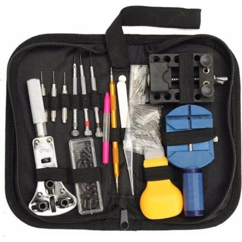 144pcs Watch Repair Kit for Watchband Removal Device Open Shell Stainless Steel Tweezers for Professional Clock Repair Tools