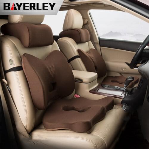 New Car Headrest U Shape Pillow Memory Foam Auto Interior Seat Neck Rest Waist Support Lumbar Protector Seat Cushion Accessories