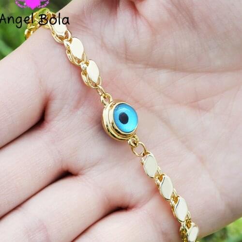 New Fashion Lucky Devil Eyes Unisex Bracelet Simple Gold Jewelry Womens Bracelet Event Luxury Gift Wholesale