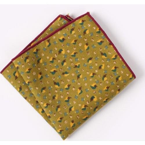 New High Quality Mens 100% Cotton Flower Handkerchief For Man Wedding Print Pocket Square Chest Towel SuitS Hankies 23*23cm