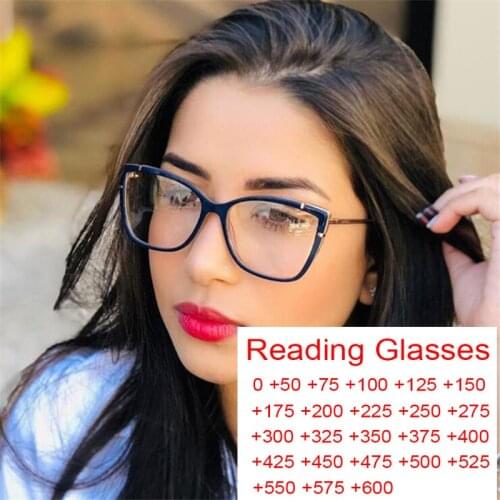 Anti Blue Rays Radiation Reading Glasses Women Brand Prescription Eyeglasses Vision Glasses Frame Phone Computer Goggles Optical
