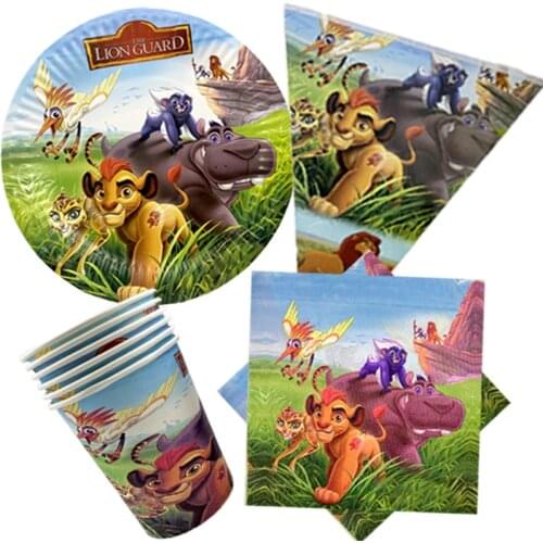 Omilut Lion Simba Birthday Party Supplies The Lion King Party Diposable Plates/Cups/Napkins Safari Jungle Lion Party Decor