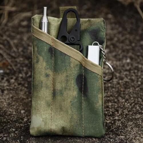 EDC Portable Outdoor Sports Camouflage Belt Bag Tactical Coin Tactical Purse Bag Tool Hunt Camping Hand Running Storage Supplies