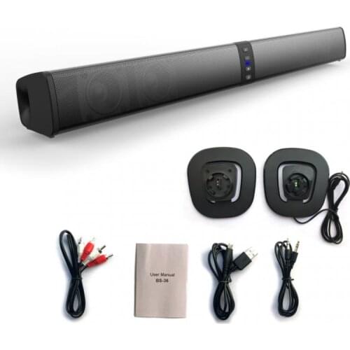 USB TV Sound Bar Wired and Wireless Bluetooth-compatible Home Surround SoundBar for PC Theater TV Speaker