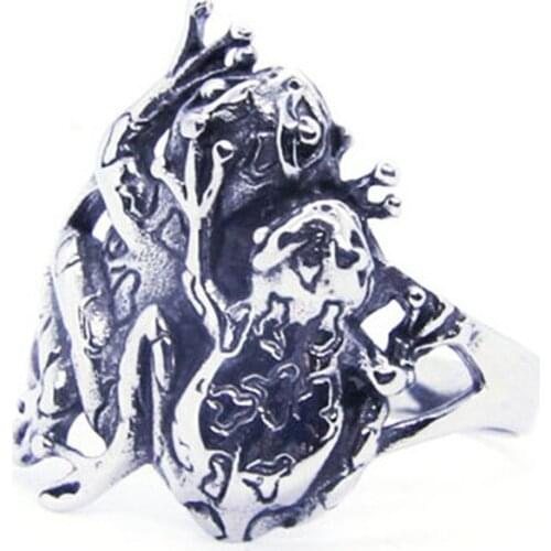 Size 7-13 Dropship New Arrival Lucky Frog Ring 316L Stainless Steel Fashion Frog Ring