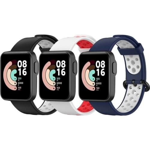Dual Color Silicone Strap For Xiaomi Mi Watch Lite Watchband for Redmi Smart Watch Band Straps Bracelet Wristband Bands Belt