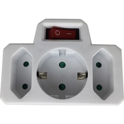 Conversion Plug Socket With Switch 1PC Wholesale High Quality 16A/250V German Standard Converter Conversion EU plug Socket