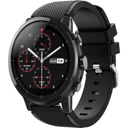Silica Gel Strap For Amazfit Stratos 2S Smart Watch Silicone Watchband Wrist bracelet de montre Correa de reloj pasek do zegarka