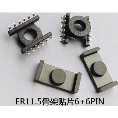 High-Frequency ER11.5EC11.5 Ferrite Core PC44Material and Bobbin SMD6+6PIN