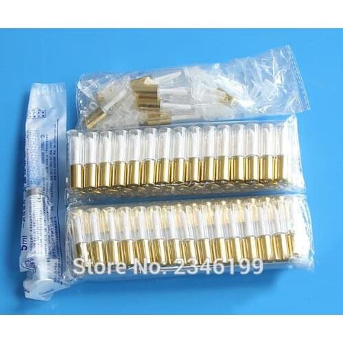 1.2ML 100pcs/lot Mini Sample Lip Gloss Bottle, Plastic Portable Small Lip Gloss Packaging Container, Gold DIY Lip Gloss Tube
