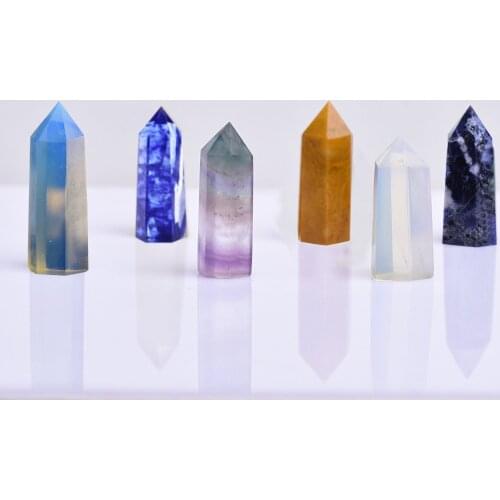 1pc Natural Rose Quartz Crystal Point Mineral Ornament Magic Repair Stick Family Home Decoration Study Home Decoration Diy Gift