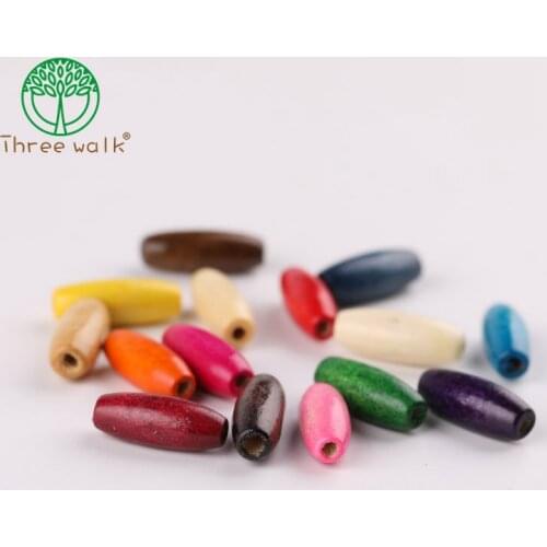 Diy Oval Wood Beads Necklace Bracelet Jewelry Accessories 100pcs