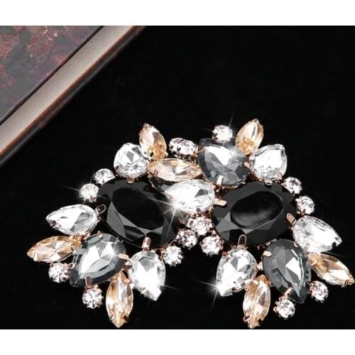 2Pcs Rhinestone Wedding Bridal Shoe Clips Accessory DIY Decoration Vintage Style