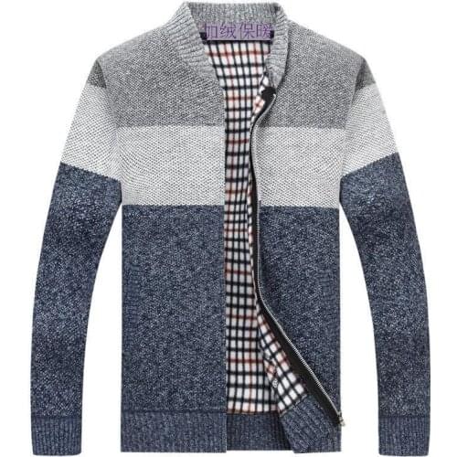 2019 Men Sweaters Winter Warm Cashmere Wool Zipper Cardigan Sweater Casual Sweater Sweatshirts Cold Warm Turtleneck Men Sweater