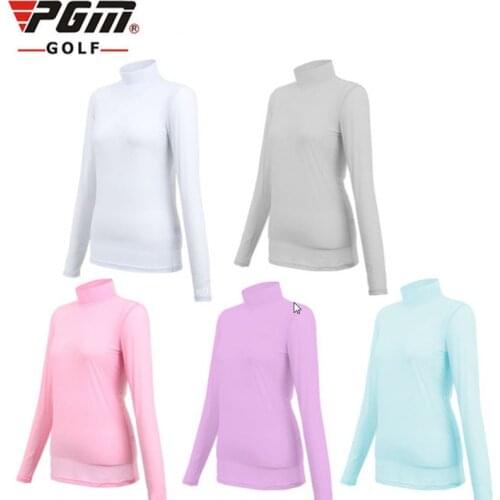 2020 Pgm Viscose Shirt For Womens Summer Underwear Golf Sunscreen Anti-Uv Ice T-Shirts Long Sleeve Golf Apparel D0351