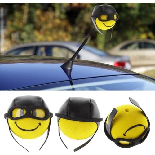 40GF Car Styling Yellow Funny Cartoon Doll Antenna Balls Plush EVA Foam Aerial
