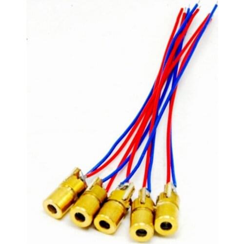 5pcs 650nm 5mw Red Laser Diode Dot Module Mini-Type with Driver 3V 6x10mm