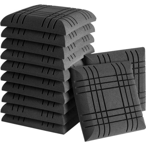 Acoustic Panels,Line Design Sound Proof Padding Decorative Wall Tiles for Acoustic Treatment Studio Foams Retail