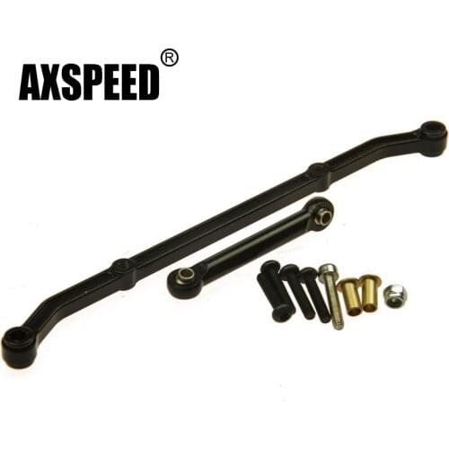 AXSPEED 1 Set Aluminum Steering Link Arm For Axial AX10 SCX10 Black Silver Colour for Choice