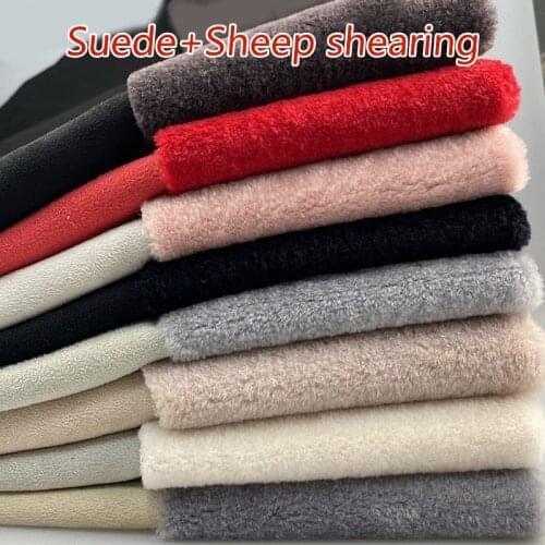 50*150cm Velvet Plush Fabric Soft Thicken Suede Fur Lambs Wool Fabric Diy Sewing Doll Windproof Warm Coat Glove Lining Crafts