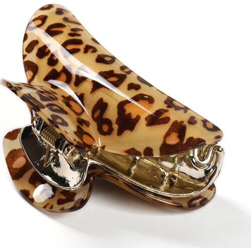 9cm Big Hair Claw Clips Sexy Leopard Printing Acrylic Large Her Crab Clamp For Girl Hairpins Accessories Women Haircrab 25002