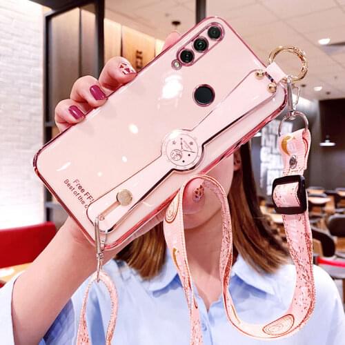 Wristband Holder Case For Honor 20 Lite Cover Shell For Huawei Honor 20 lite Shockproof Case honor20 lite Fundas Luxury Strap